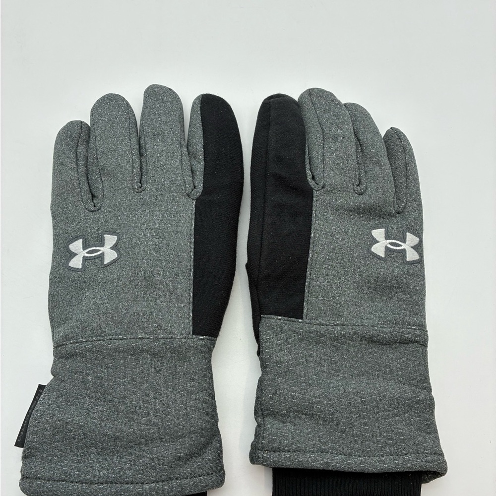 Under Armour Gray and Black Insulated Tech Gloves, Medium